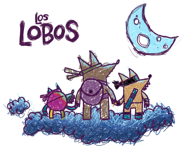 Ilustración manada lobos Los Lobos Movie